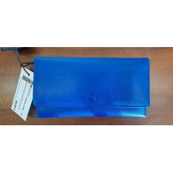 PORTAFOGLIO BLU CORTI PELLE