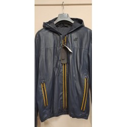 KWAY NUOVO UNISEX PELLE BLU...