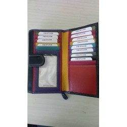 PORTAFOGLIO PELLE MULTICOLOR
