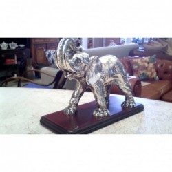 Elefante  Resina Argentata...