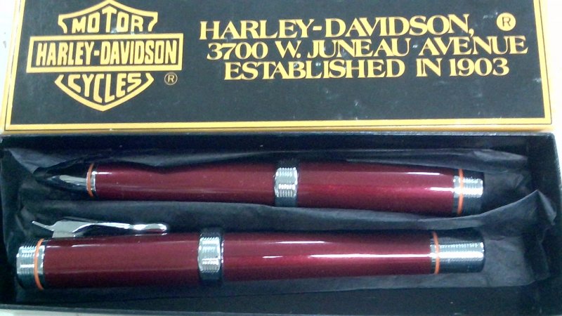 HARLEY DAVIDSON COPPIA PENNA SFERA E STILOGRAFICA K