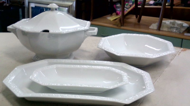 Set Da Servizio Rosenthal Linea Maria Ottagonale Zuppiera+insalatiera+2 Ovali   V