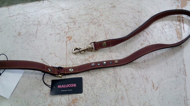 Guinzaglio Malucchi In Pelle  Con Decori    V