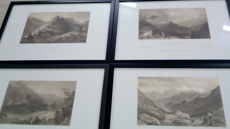 Quadro Stampa Riproduzione William Beattie  1838 "grand Tour"  Con Cornice Nera  V