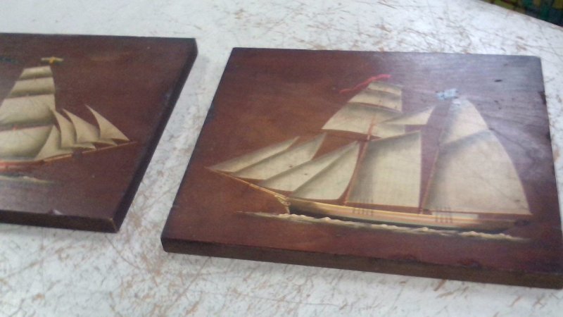 Quadretto Navale In Legno 25x30