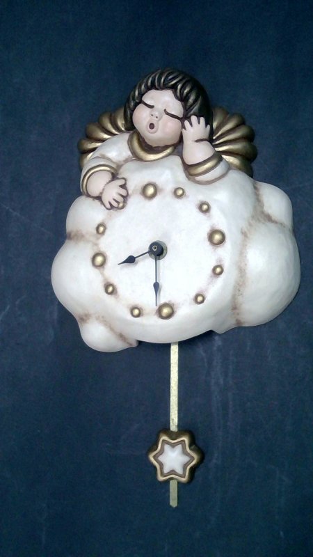 Orologio Da Parete Thun   Angelo Su Nuvola   Piccolo Difetto    V