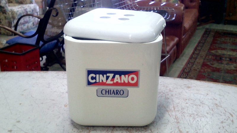 Portaghiaccio Vintage Cinzano Plastica  Bianca   V
