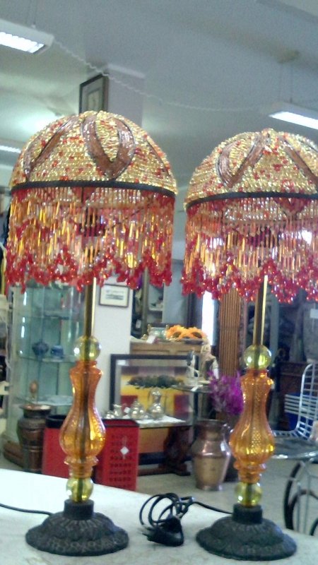 Lampada Da Tavolo Con Perline     V