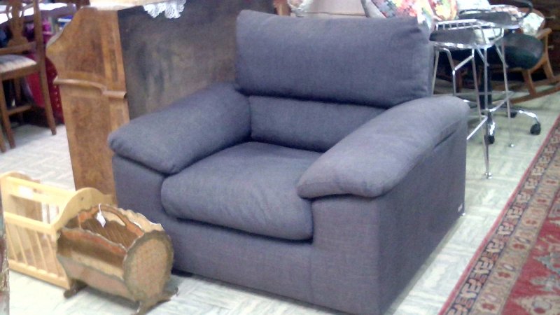 Poltrona Tessuro Grigio Poltrone E Sof…    Sfoderabile   V