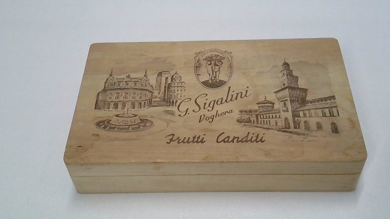 Scatola Legno Pubblicitaria Sigalini Voghera   V
