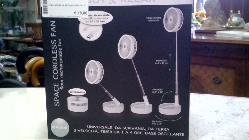 Ventilatore Ricaricabile Macom   V
