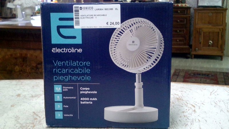 Ventilatore Ricaricabile Electroline    V