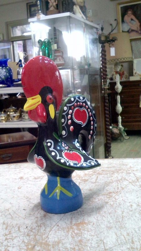 Gallo In Terracotta Smaltata    V