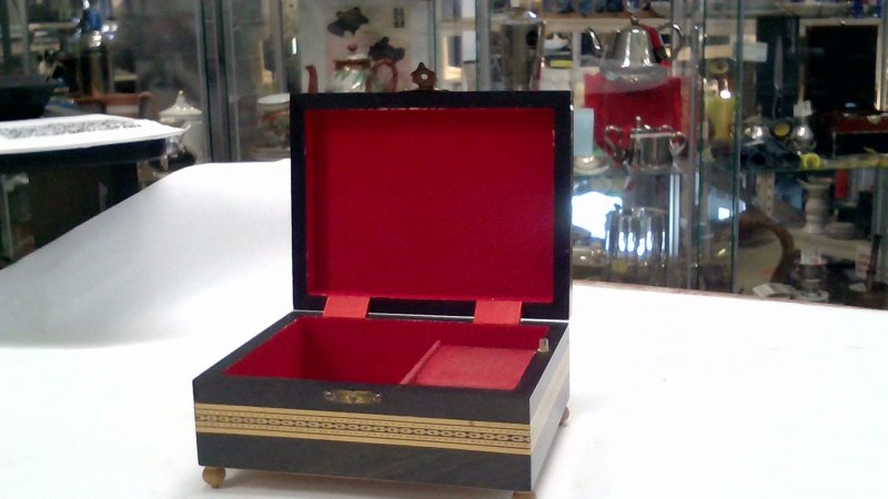 Portagioie Con Carillon Legno Laccato VINTAGE