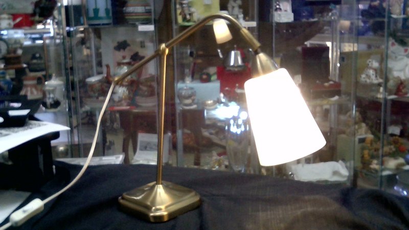 Lampada Da Tavolo Ottonata E Satinata 