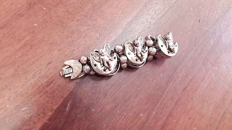 Braccialetto Vintage Tofa Angeli Su Mezzaluna R