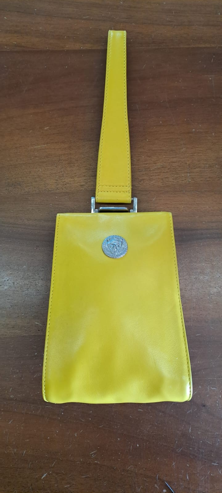 POCHETTE PELLE GIALLA ISTANTE GIANNI VERSACE