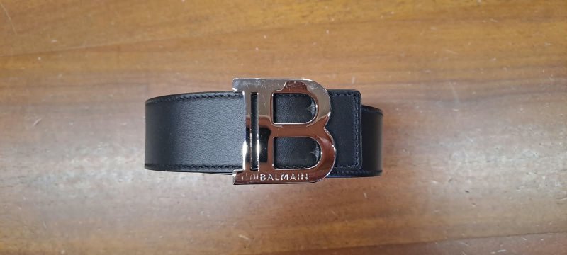 CINTURA BALMAIN PELLE NERA